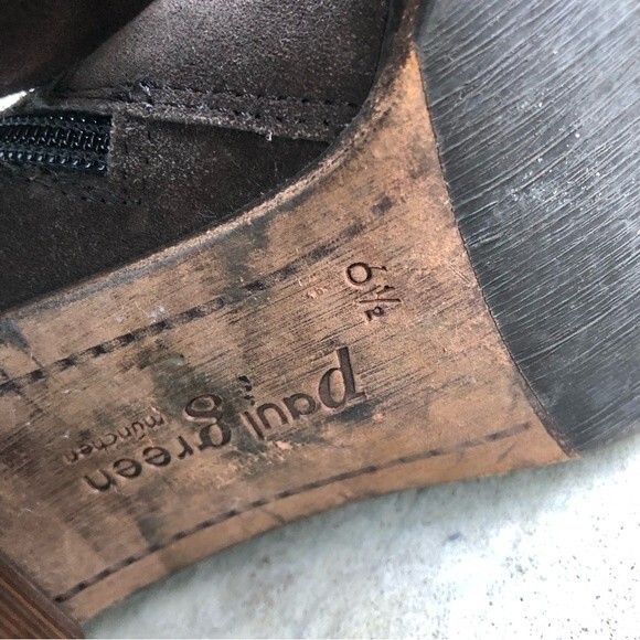 Paul Green Ankle Boots Booties Brown Suede Heeled Size UK 6.5 US 9 - Picture 6 of 6